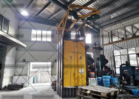 发往湖南长沙Q3710吊钩式抛丸机抛丸除锈去氧化皮效果怎么样？
